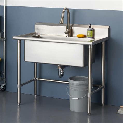 utility cabinet with faucet and stainless steel sink|stainless steel utility sinks discount.